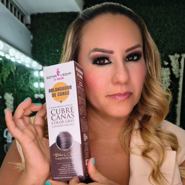 mascarilla cubre canas castaño claro