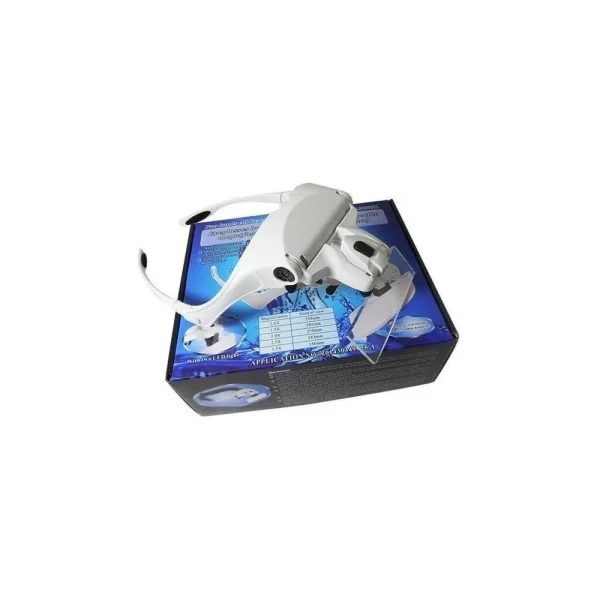 Gafas Lupa Visera Diadema Con Luz Led 5 Lentes Electrónica