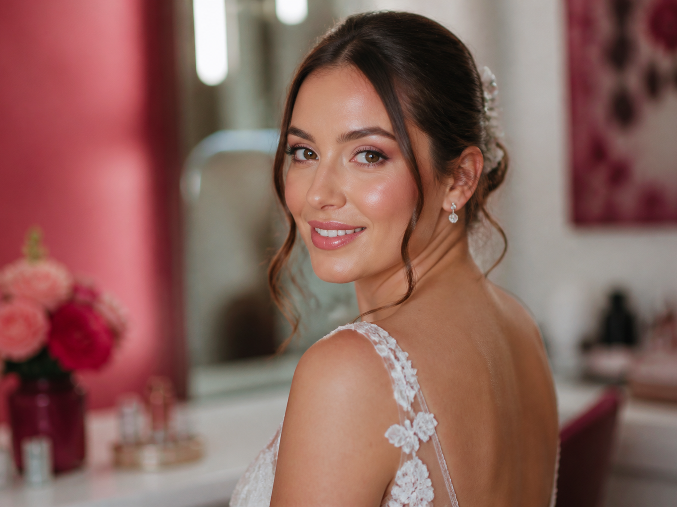 Maquillaje natural de novia Bucaramanga 2026: piel luminosa que aguanta el calor