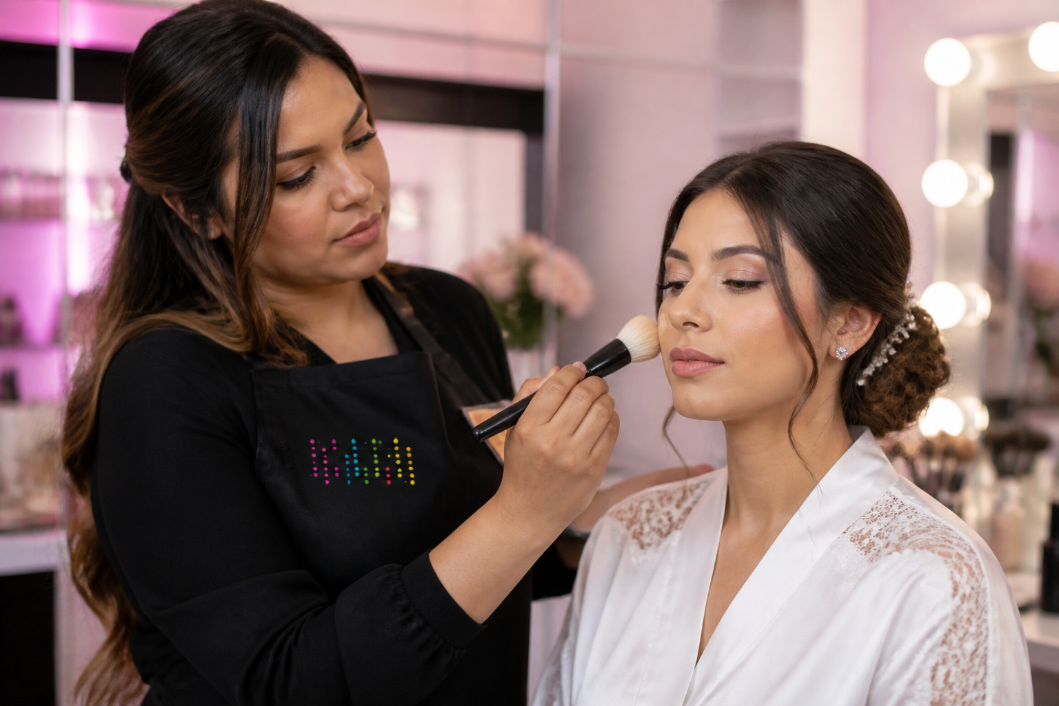 Maquillaje natural novia aplicación Color Club Bucaramanga